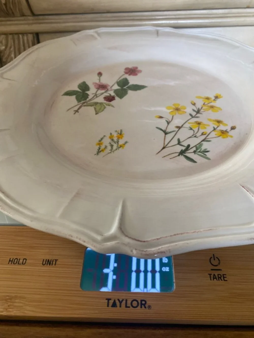 Loucarte Portugal Floral Ceramic Serving Platter 13.5